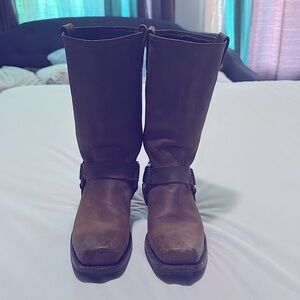 USA MADE Frye Boots Leather Brown 8 Motorcycle Western Rodeo Cowboy